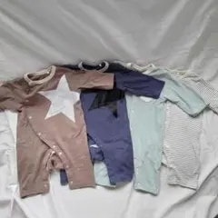 60～70cm 長袖ロンパース 4点セット