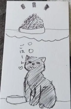 3590 【原画】手描き アナログイラスト 猫 手描きイラスト 猫 アナログイラスト - メルカリ