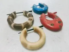 ピアス セット ボディピ ハンドメイド　水牛　天然 新品未使用 まとめ売り