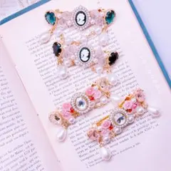 ハンドメイド♡la jeune filleカメオミニヘアバレッタ