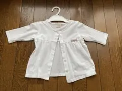 petit main ホワイト カーディガン