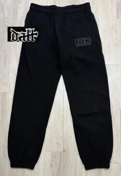 美品DALL CLOTHING 裏起毛 スウェットパンツ L 黒 ロゴ
