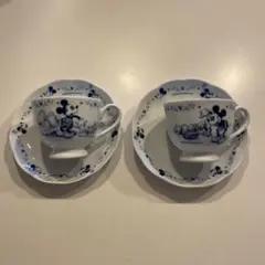 ミッキーマウス ティーカップ・ソーサー 2客セット