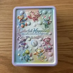 ディズニーシー　カラフルハピネス ダッフィー　お菓子缶 20周年のサムネイル
