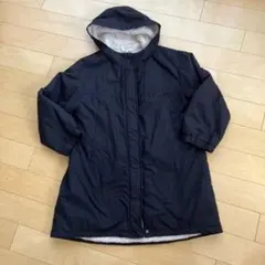 黒いフリース　中綿　モッズコート　クリーニング済み