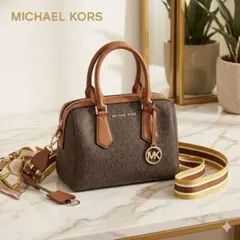 【美品】マイケルコース 2way ハンドバッグ ショルダーバッグ シグネチャー