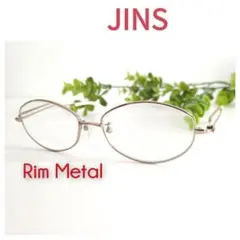 JINS ジンズ Rim Metal メガネ 眼鏡 オーバル ゴールド ホワイト