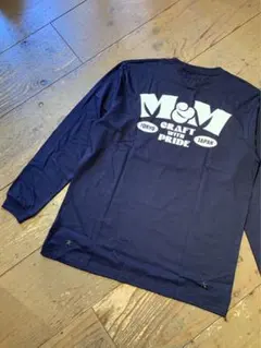 M&M 未使用 エムアンドエム ロングスリーブ Tシャツ ロンT ネイビーのサムネイル