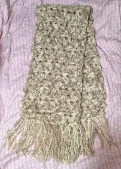 【匿名配送料込】指編みマフラー
