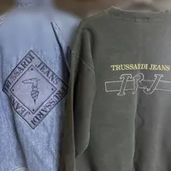 TRUSSARDI JEANS ダークグレー デニムジャケットとトレーナーセットのサムネイル