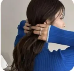 Discoat モチモチリブパイピングハイネックプルオーバー