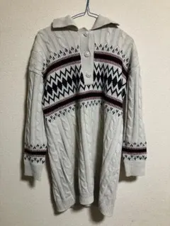 【断捨離】引退セールめちゃ安い【138】 SHEINアイボリーニットセーターS