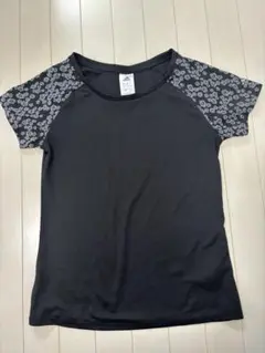 adidas ブラック Tシャツ M 花柄袖