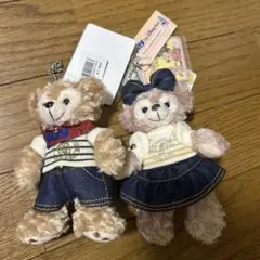 新品　ダッフィ シェリーメイ　ぬいぐるみバッジ　マリン　ジーンズ　2013年