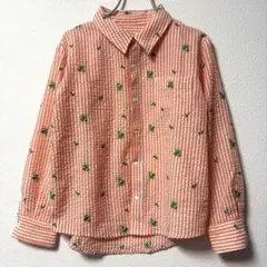 インセクトコレクション 長袖シャツ 120 130 昆虫刺繍 カマキリくん 美品