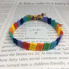 ◆再販◆ミサンガ　アンクレット　レインボー