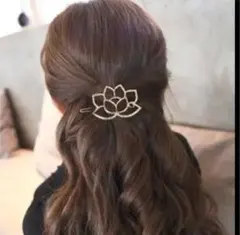 バレッタ ゴールド ヘアピン かわいい
