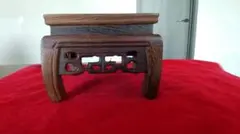 飾り台 花台 透かし彫り 香炉台 盆栽台 唐木 唐物敷台 古民具 茶道具 茶道具