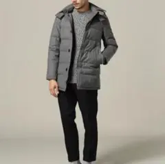 ※廃盤 EDIFICE×CANONICO ウール フーデッドダウン 定価6万円