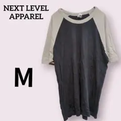 NEXT LEVEL APPAREL【М】半袖Tシャツ 黒/カーキ カットソー