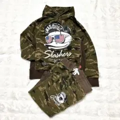 B／ONE／SOUL パーカースエットセットアップ 迷彩柄 S