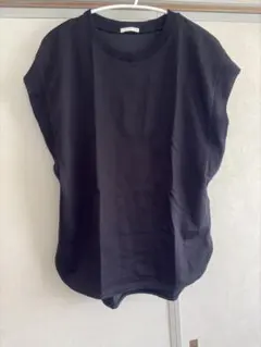 美品★GU★ドライフレンチスリーブチュニックSブラック