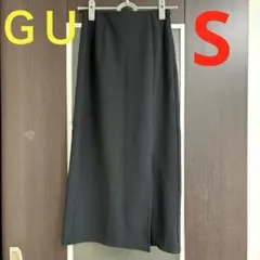 ＧＵ ブラック ロングタイトスカート スリット入りのサムネイル