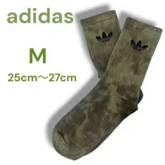 アディダス 【M】adidasタイダイ クルーソックス カーキ系のサムネイル