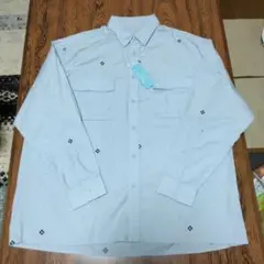 新品・未使用 タグ付き XL相当 SUFFUSE ライトブルー 長袖シャツ