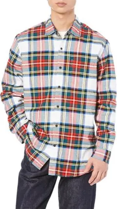 Amazon Essentials フランネルシャツ 長袖 メンズ M チェック