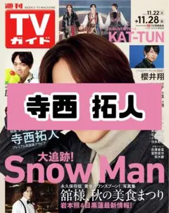 週刊TVガイド 寺西拓人 timelesz 雑誌 切り抜き