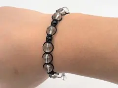 天然石ブレスレット（ガーデンクォーツ・ブラックトルマリン・水晶）