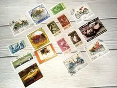 自動車 使用済切手 コレクション 16枚