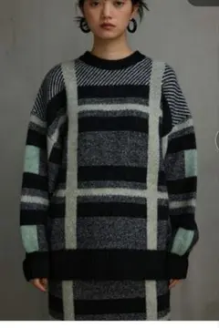 最終値下げ‼　AZUL by MOUSSY チェック柄セーター Mサイズ