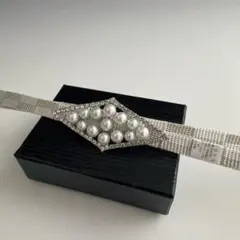 新品未使用品　三分紐＆パール付帯留め