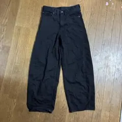 GU バレルレッグジーンズ　ブラック黒27inch
