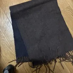 カシミヤ100% ダークブラウン マフラー