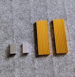 ヒートシンク アルミニウム 4個セット ゴールド シルバー