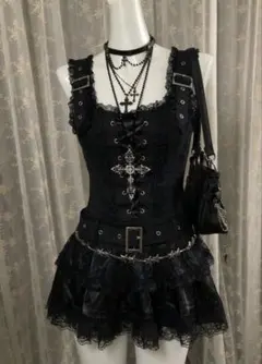 h.naoto h.jelly ライダース風 ノースリーブワンピース - メルカリ