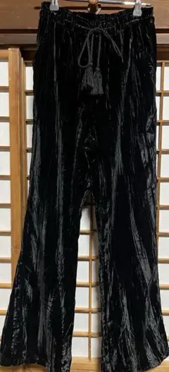 今月まで販売：Pageboy ベロアパンツ ブラック