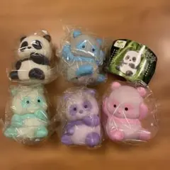ポワぽっちゃ パンダ ふつう あお みんと むらさき ぴんく