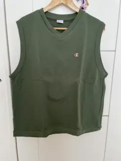 Champion オリーブグリーン Vネック タンクトップ Mのサムネイル