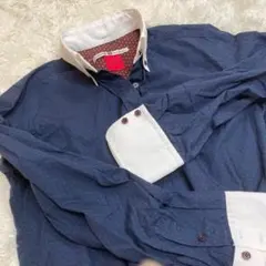 Paul Smith 長袖シャツ ドット柄 クレリック ネイビーのサムネイル
