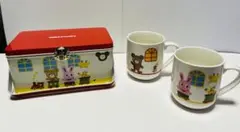 ミキハウス☆ノベルティ　缶入りペアマグ