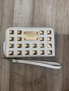 MICHAEL KORS スタッズ装飾 ホワイト 長財布