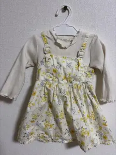 花柄サロペット風ワンピース　Biquette club