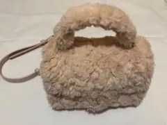 RANDA 2WAY モノグラムパーツ ファーバッグ ピンク