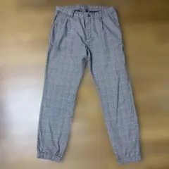 AZUL by moussy メンズ チェック柄パンツ 焦げ茶色 ベージュ