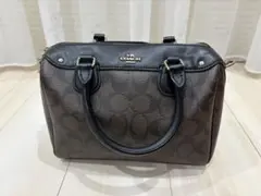 COACH ロゴ入り バッグ ブラウン/ブラック