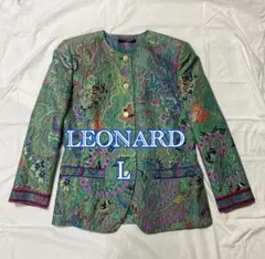 LEONARD FASHION ノーカラージャケット ペイズリー柄のサムネイル